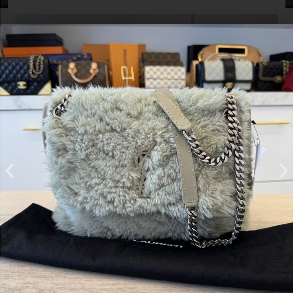 Saint Laurent Calfskin Shearling Niki Bag SOLD